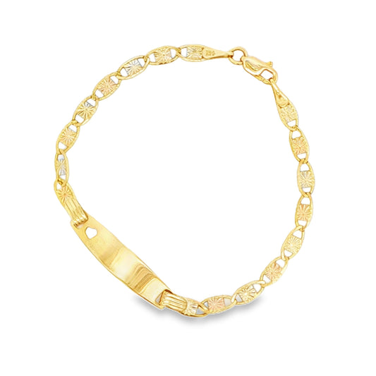 Tri-Color Gold Children's ID Bracelet