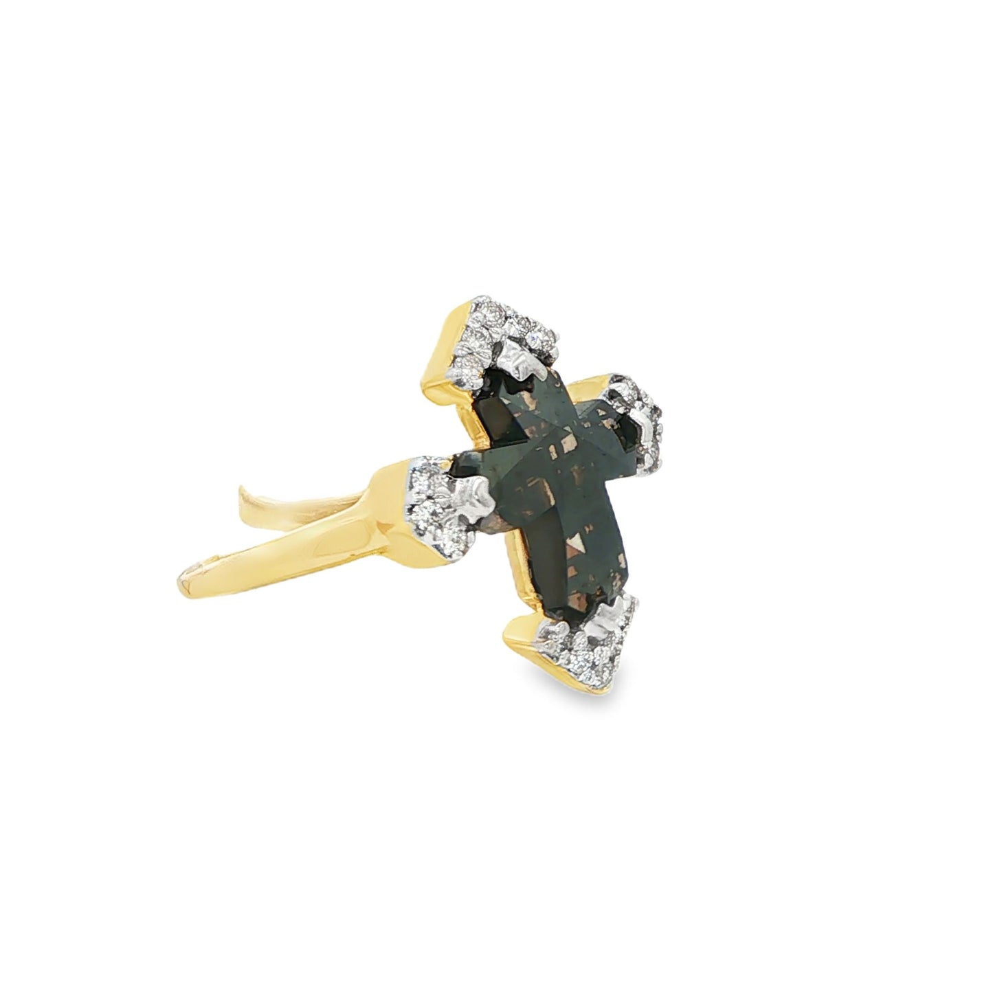 2 CT TW. Diamond Cross Fashion Ring