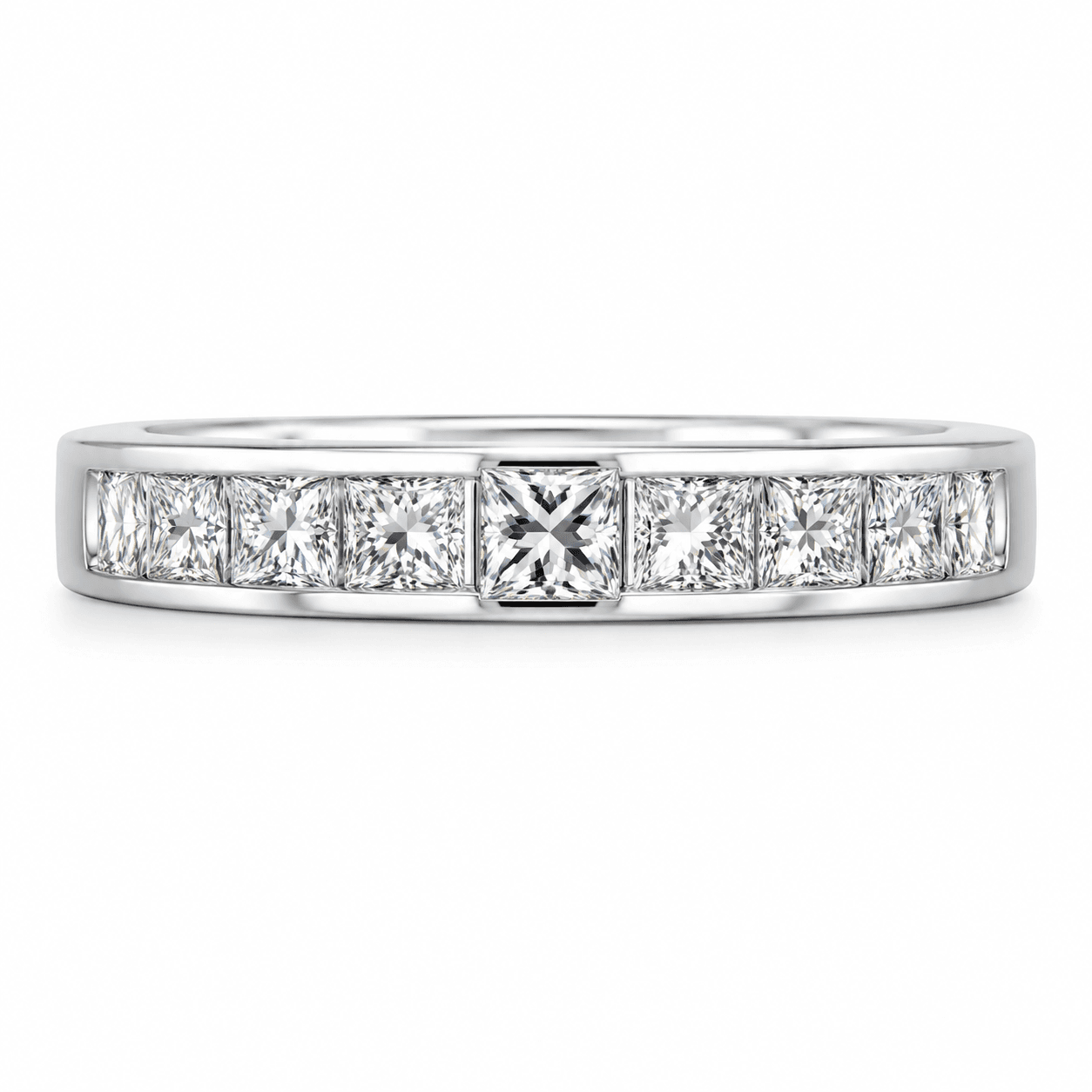Princess-Cut Diamond Band Ring