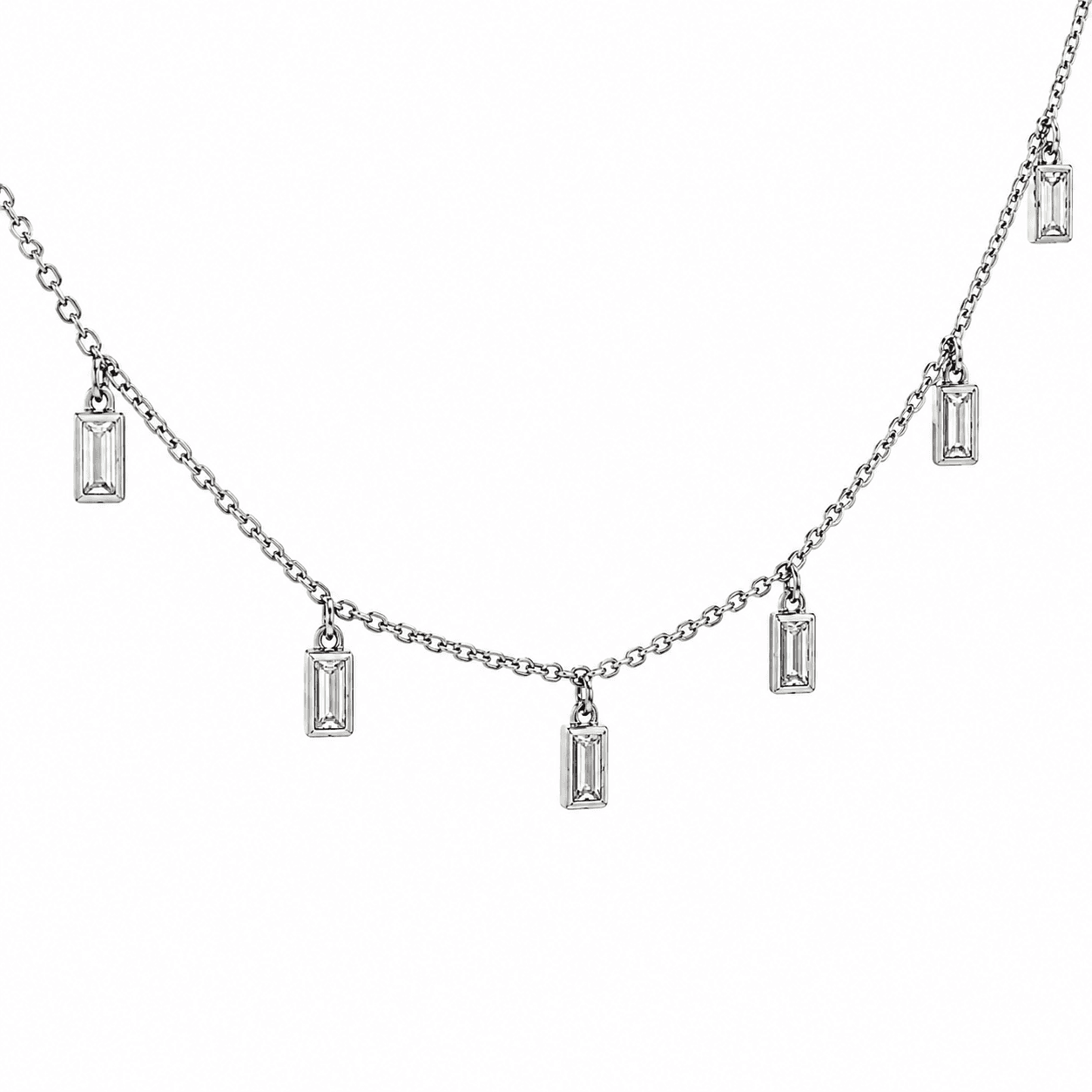 Baguette Diamond Necklace