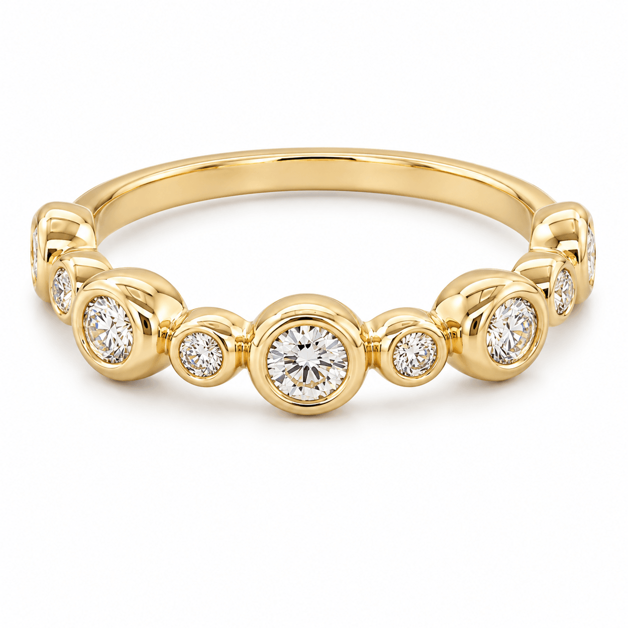 14K Yellow Gold Diamond Anniversary Band