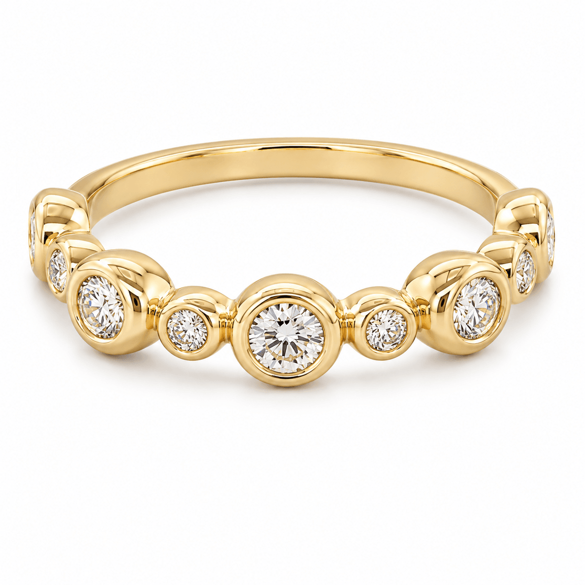 0.41 CT TW. Yellow Gold Diamond Anniversary Band