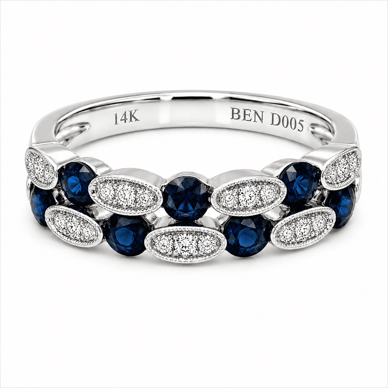 Diamond & Sapphire Band