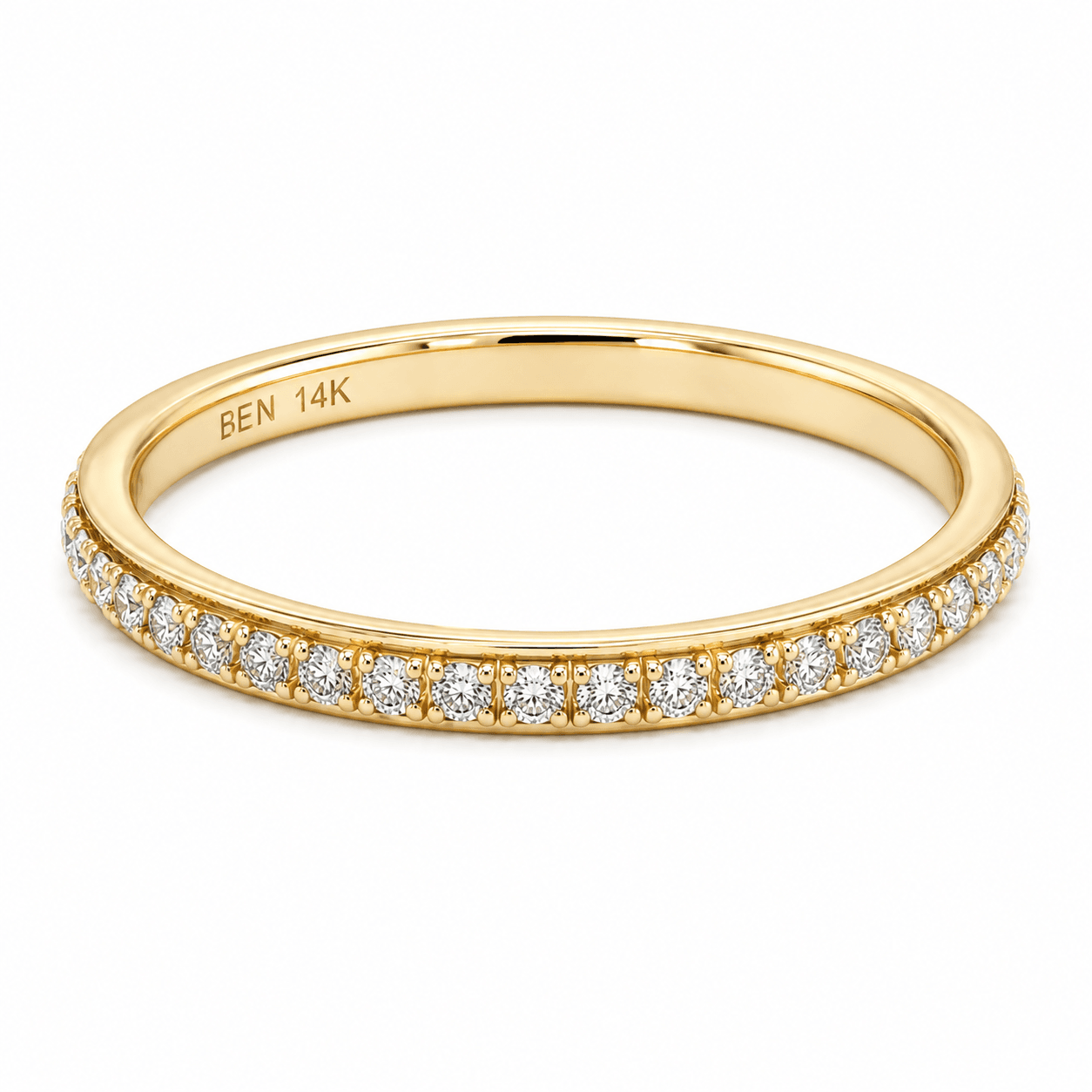 14K Yellow Gold Diamond Anniversary Band