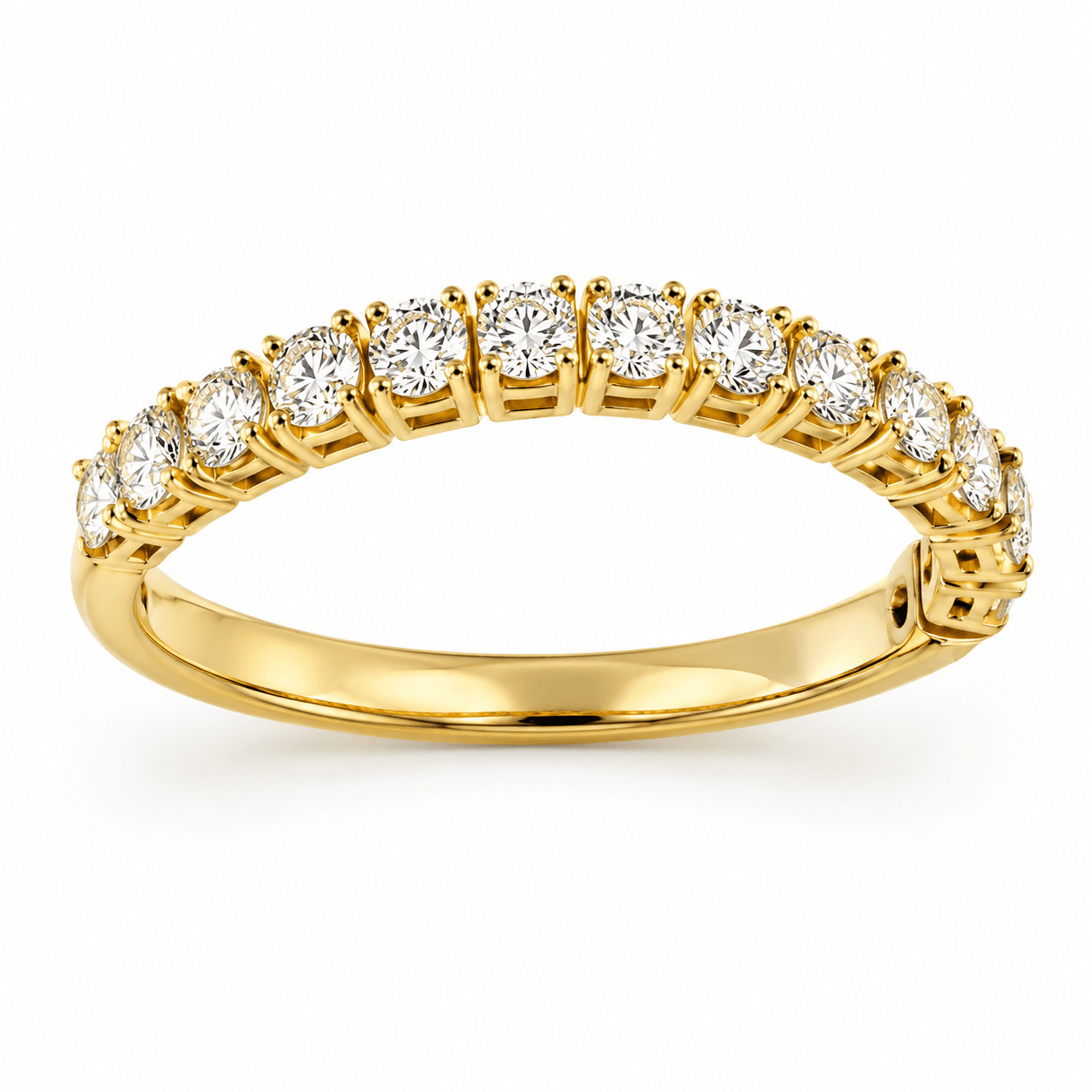 14K Yellow Gold Flexible Diamond Band