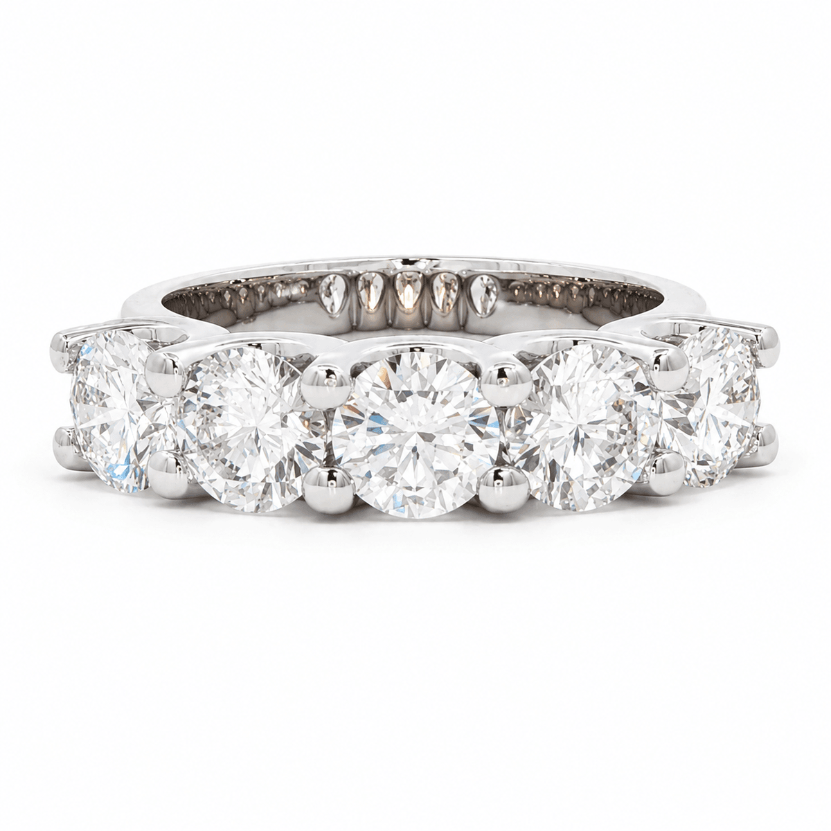 Five-Stone Lab-Grown Diamond Wedding Band