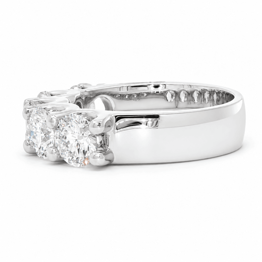 Five-Stone Lab-Grown Diamond Wedding Band
