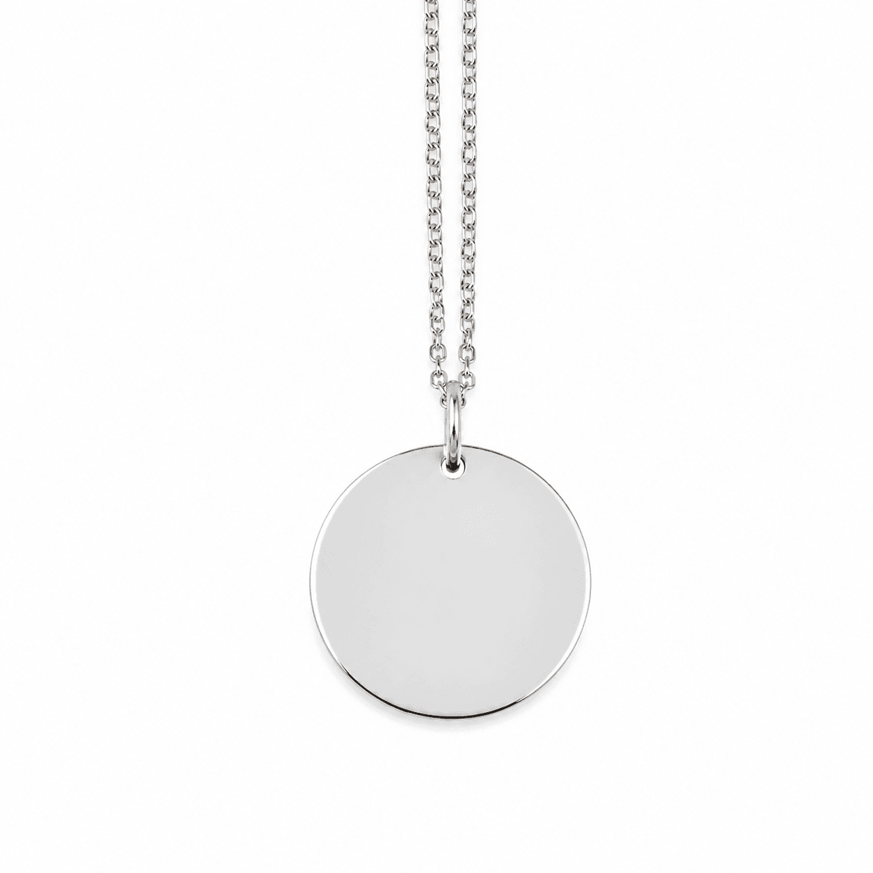 Engravable Round Disc Pendant