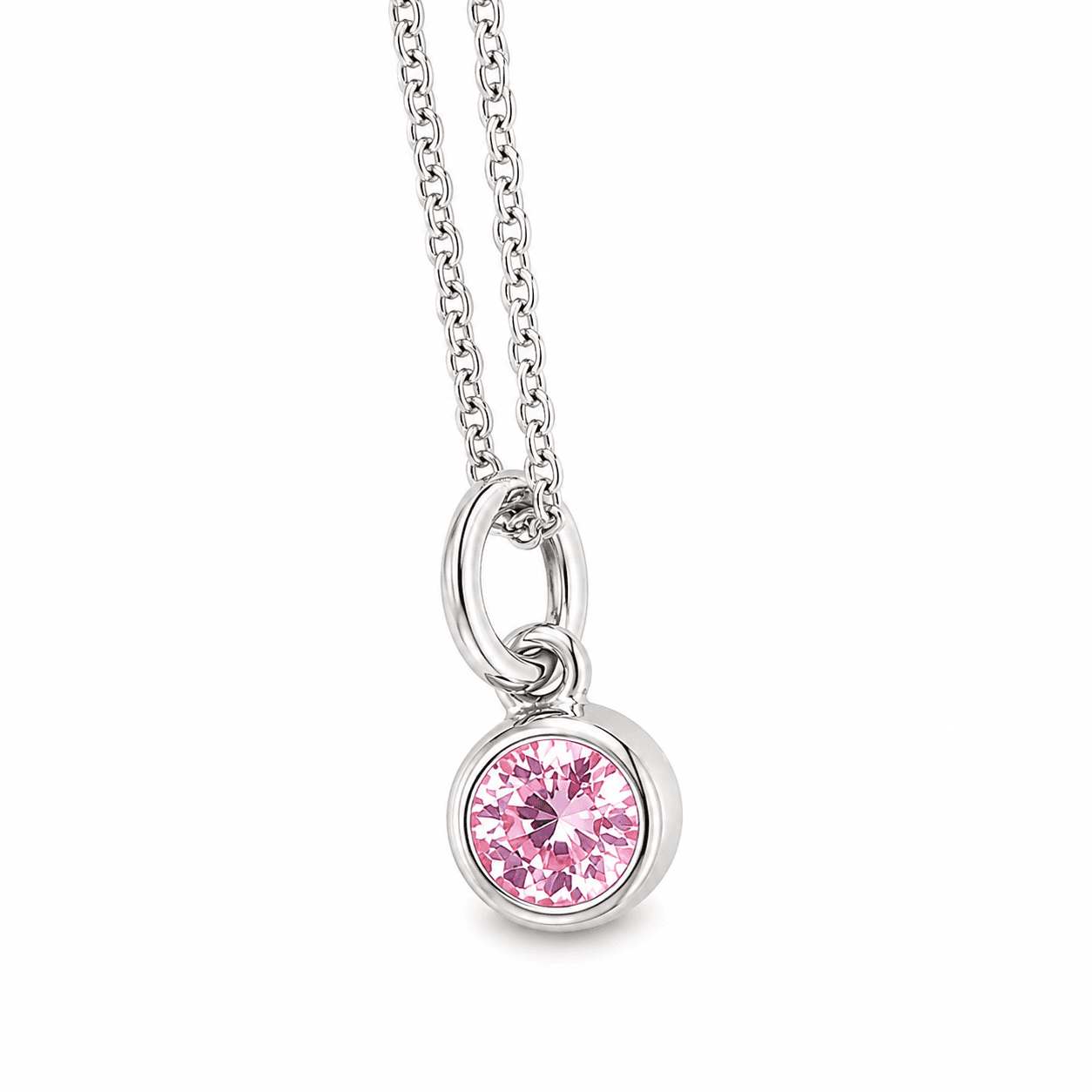 Silver October Birthstone Charm