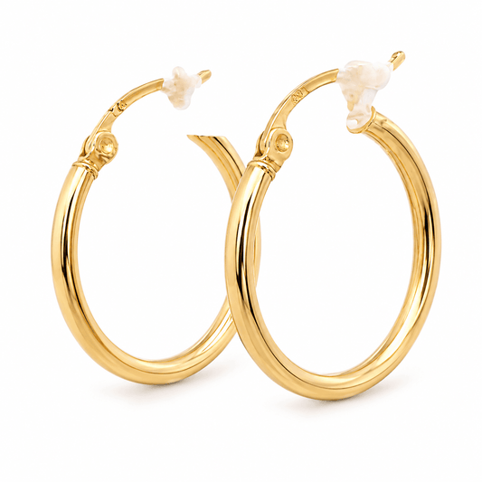 Thin Gold Hoop Earrings