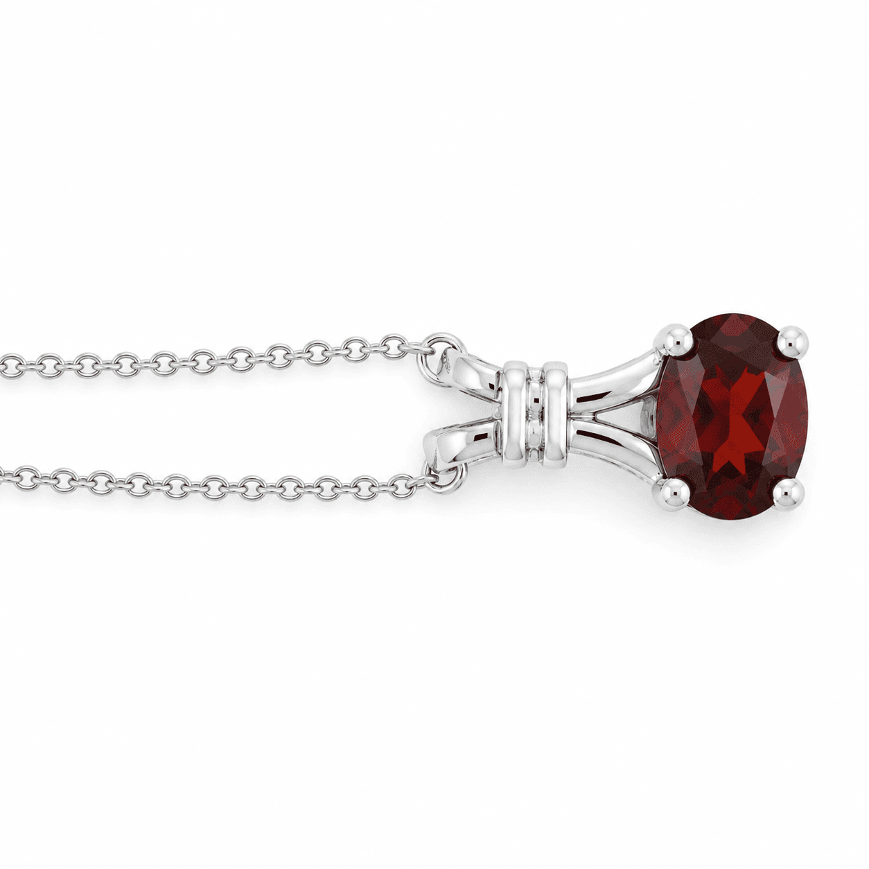 Garnet Pendant Necklace