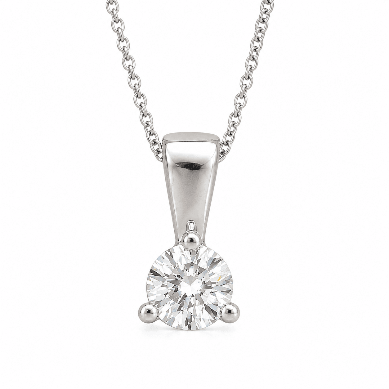 Solitaire Diamond Pendant Necklace