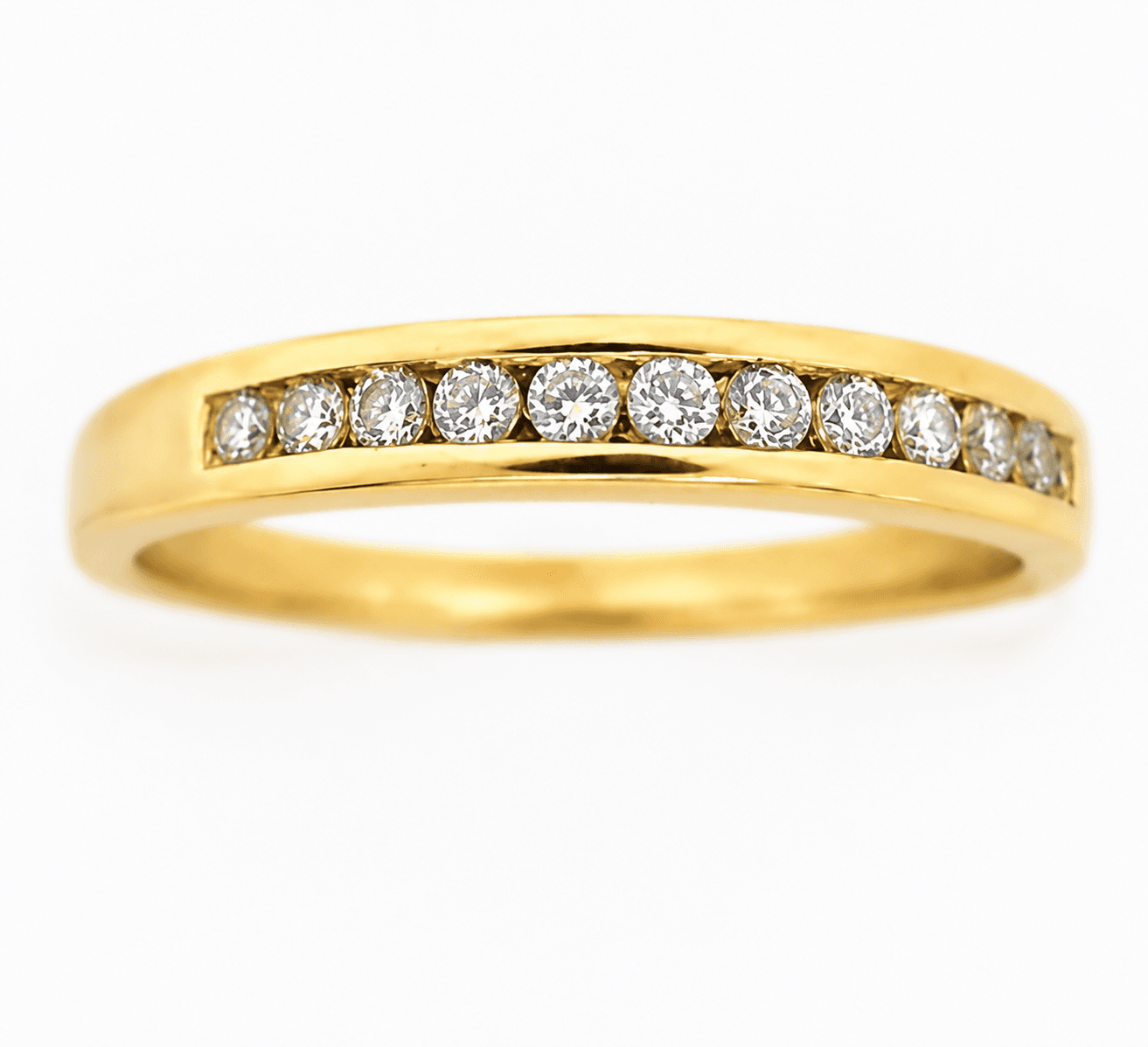 Channel Set Diamond Wedding Band