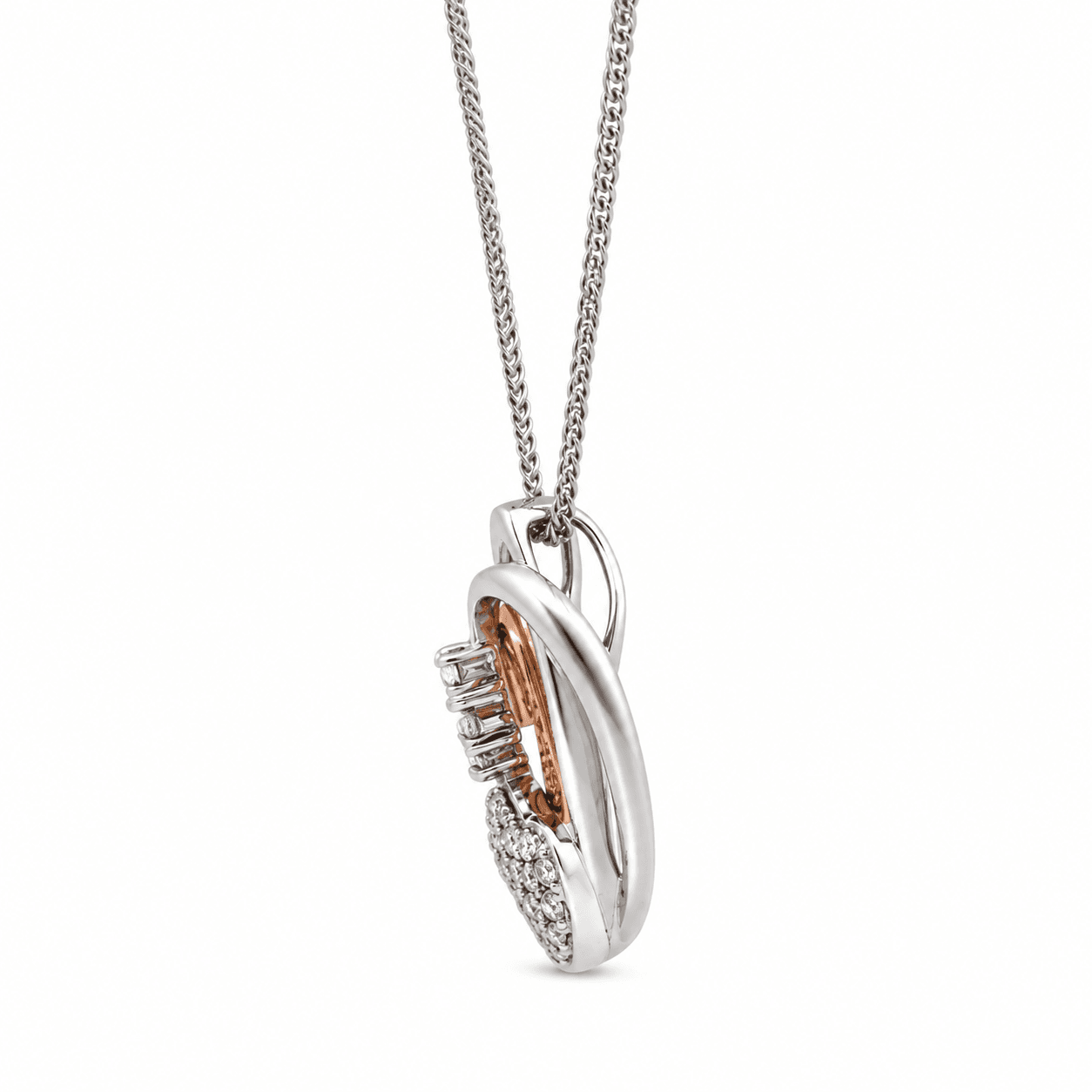 Heart Diamond Pendant Necklace