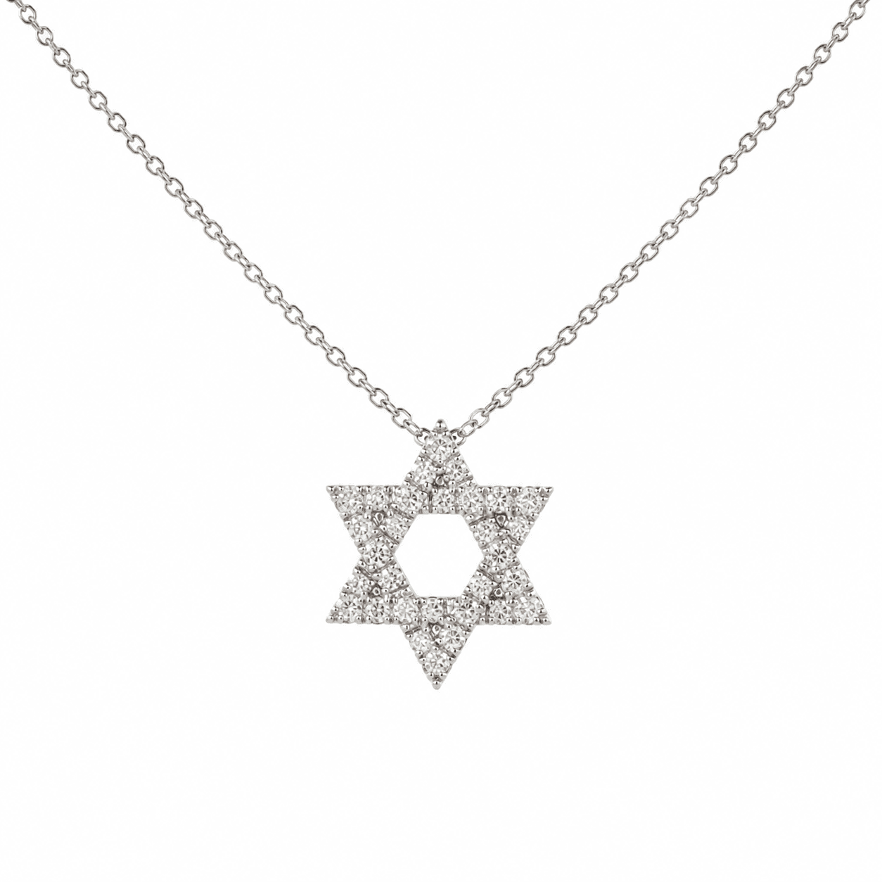 Diamond Star of David Necklace