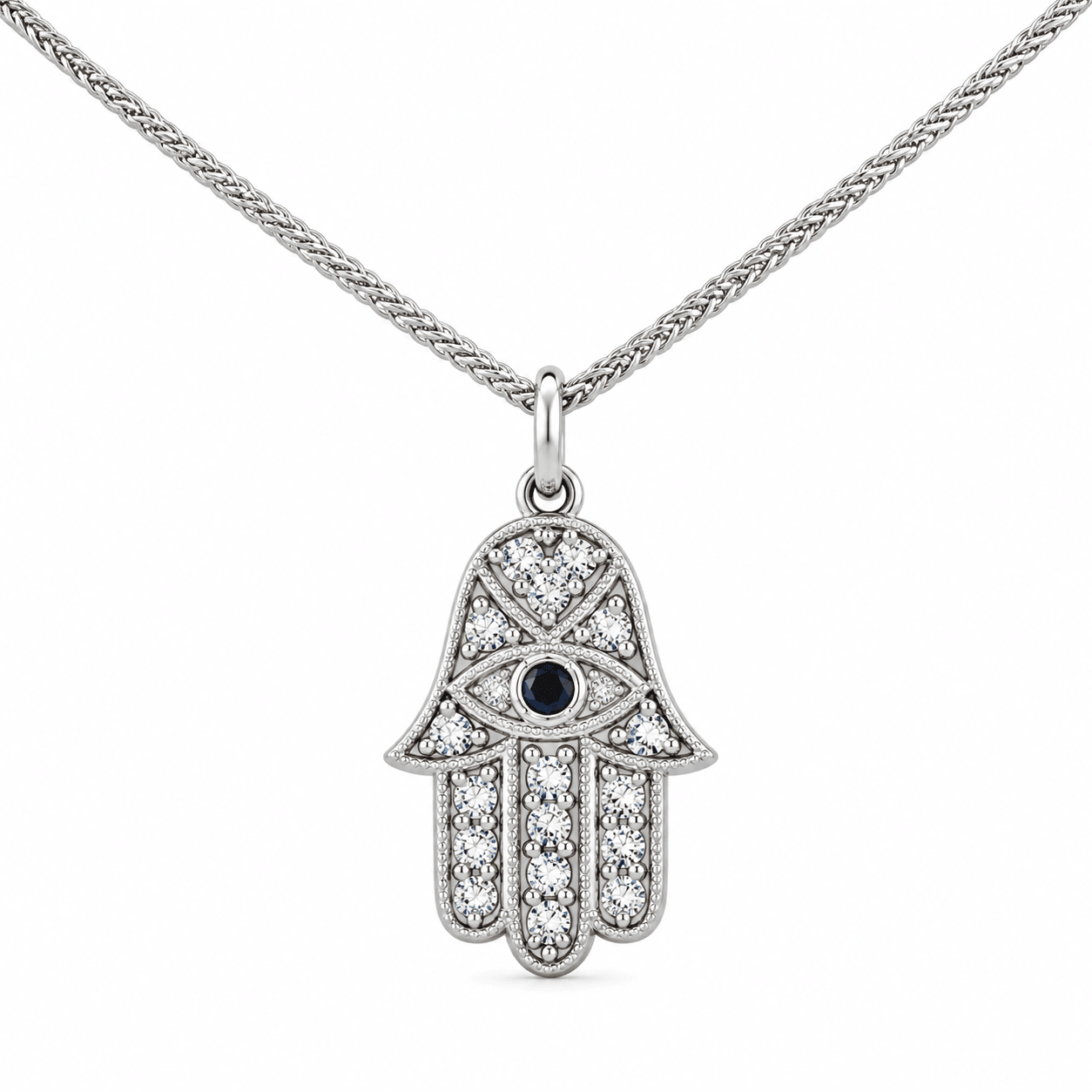 Diamond Hamsa Hand Necklace