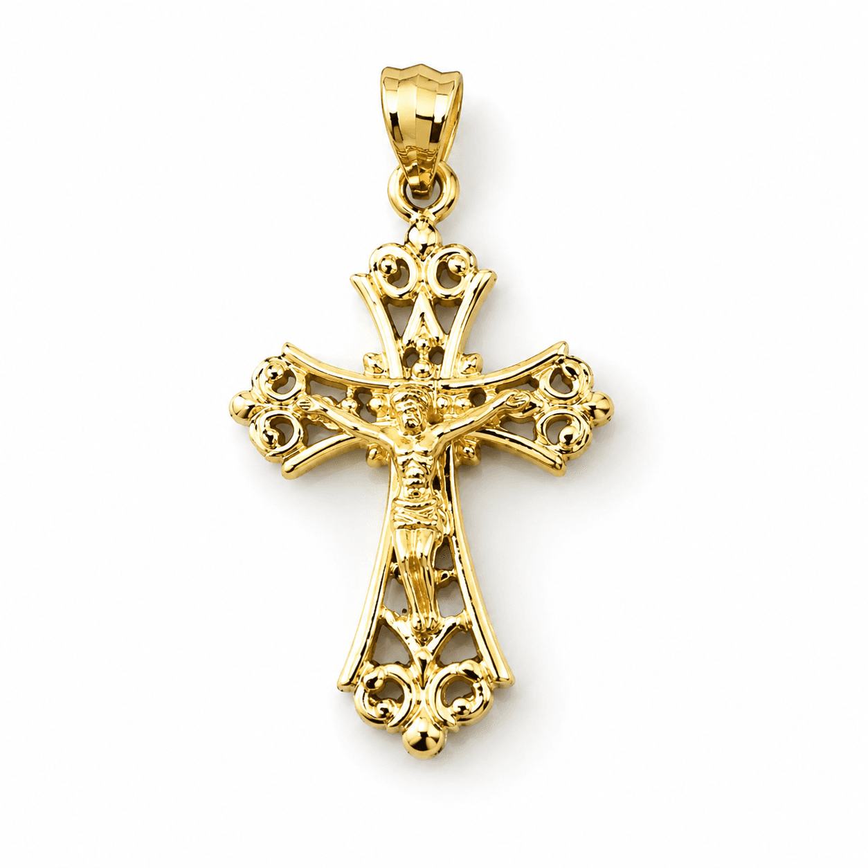 Crucifix Pendant with Filigree Detail