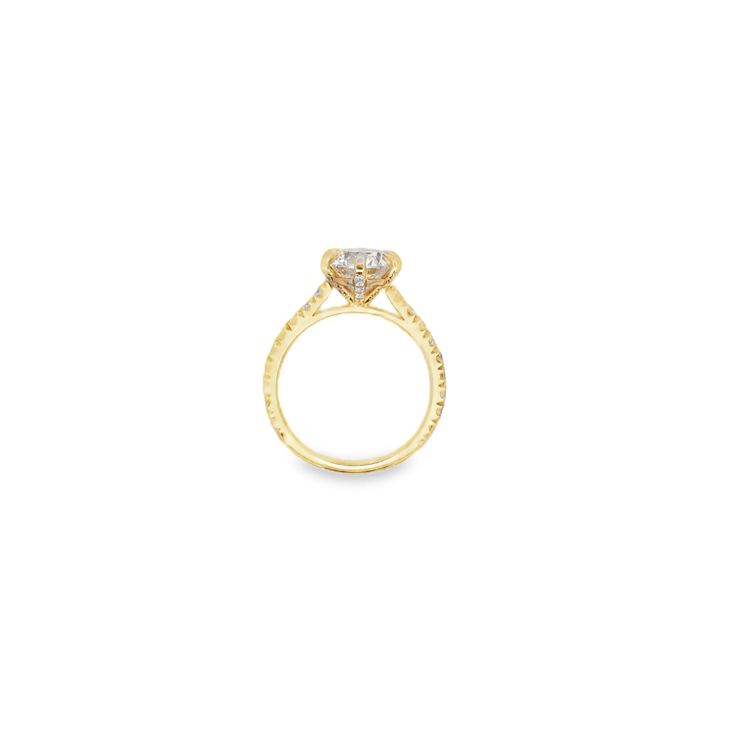14K YG RD DIA CLAW PRONG ENGAGEMENT RING
