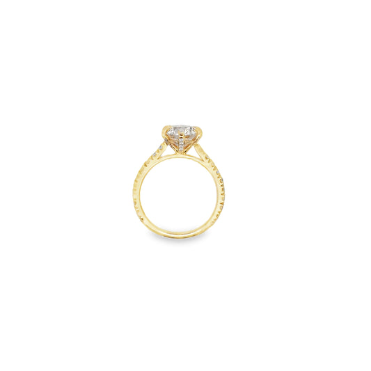 14K YG RD DIA CLAW PRONG ENGAGEMENT RING