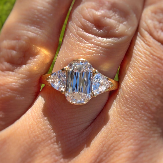 Artisan Criss-cut 3-Stone Engagement Ring