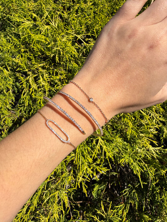 1/4 CTW Rose Diamond By-the-Yard Station Bracelet