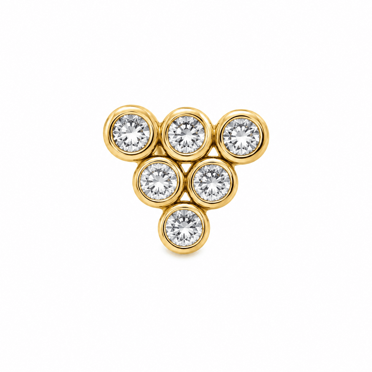 Round Bezel CZ Cartilage Piercing