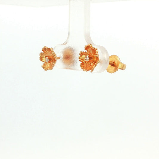 Diamond Accent Flower Stud Earrings