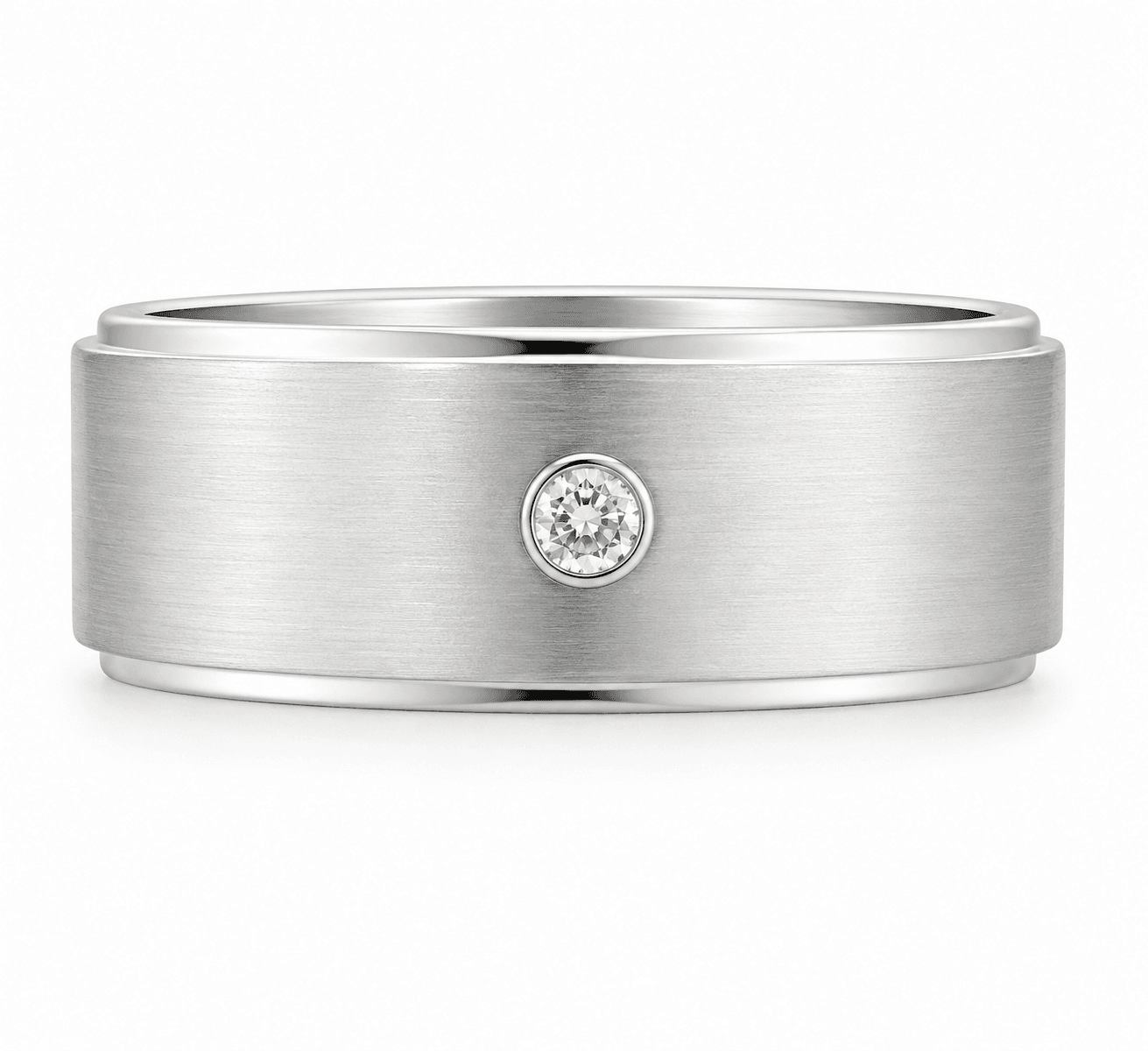 Cobalt Diamond Men's Wedding Band