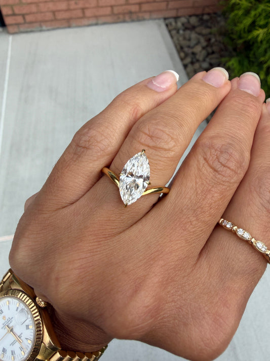 Marquise Lab-Grown Diamond Engagement Ring