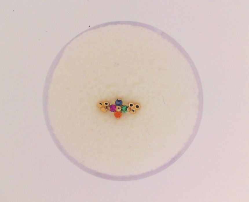 Colorful CZ Flower & Clover Stud Earring