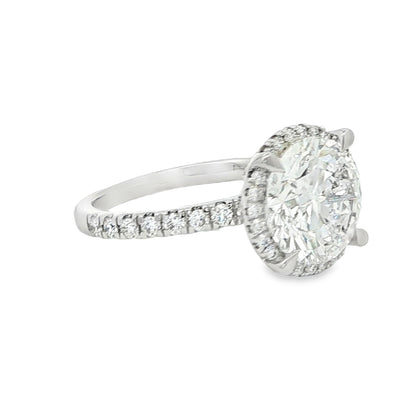 5 CTTW Round Halo Lab-Grown Diamond Bridal Set