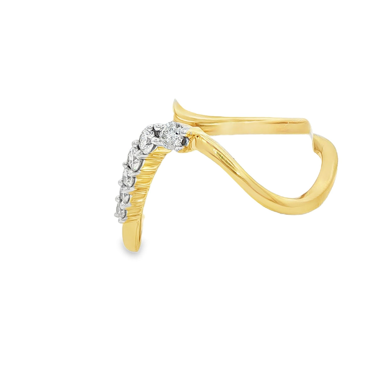 Diamond U-Shape Thumb Ring
