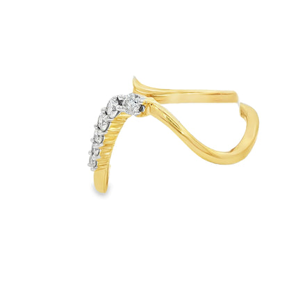 Diamond U-Shape Thumb Ring