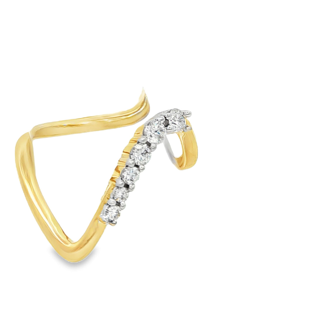 Diamond U-Shape Thumb Ring