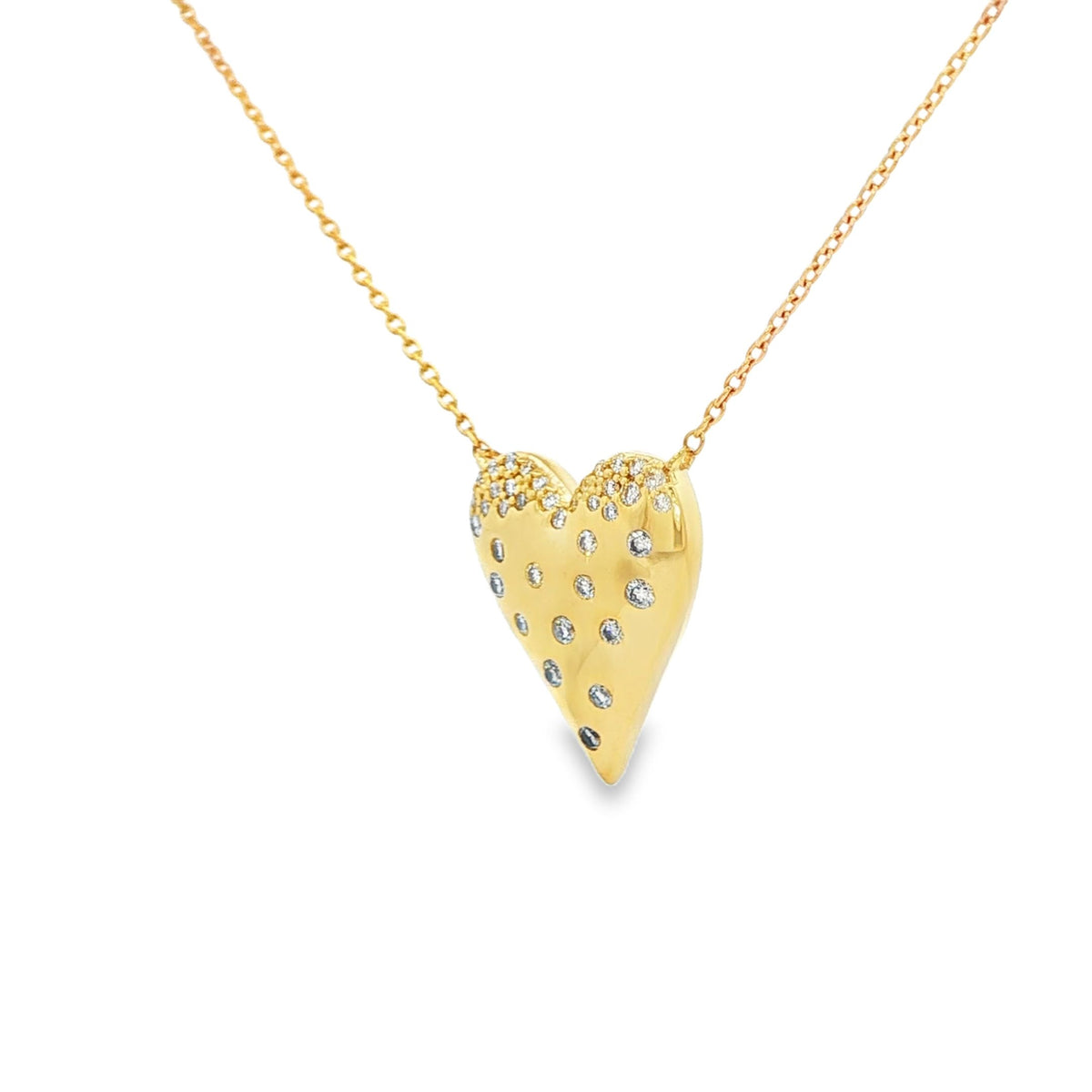 10K Yellow Gold Diamond Accent Heart Necklace
