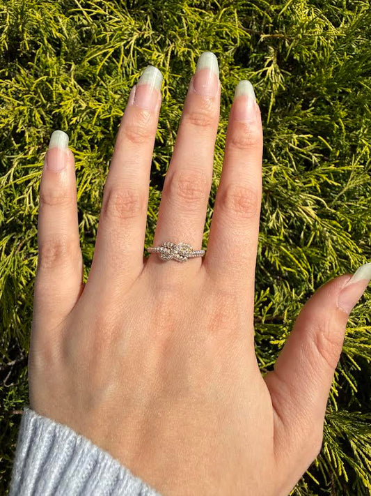 0.44 CTW Pave Diamond Twist-Knot Ring