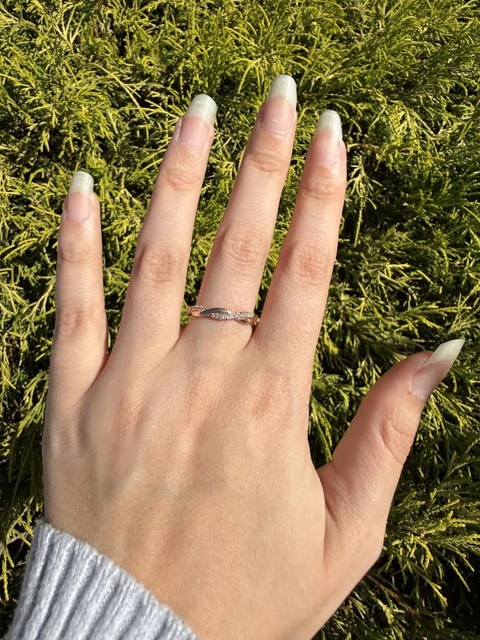 Rose Gold 0.11 CTW Diamond Twist Band