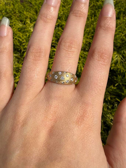0.34 CT TW. Diamond Scatter Flush Set Fashion Ring