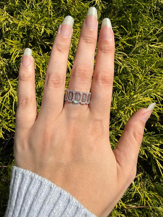 0.36 CTW Vintage Inspired Deco Diamond Band