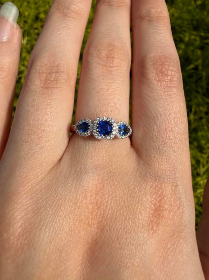 Three-Stone Sapphire Ring