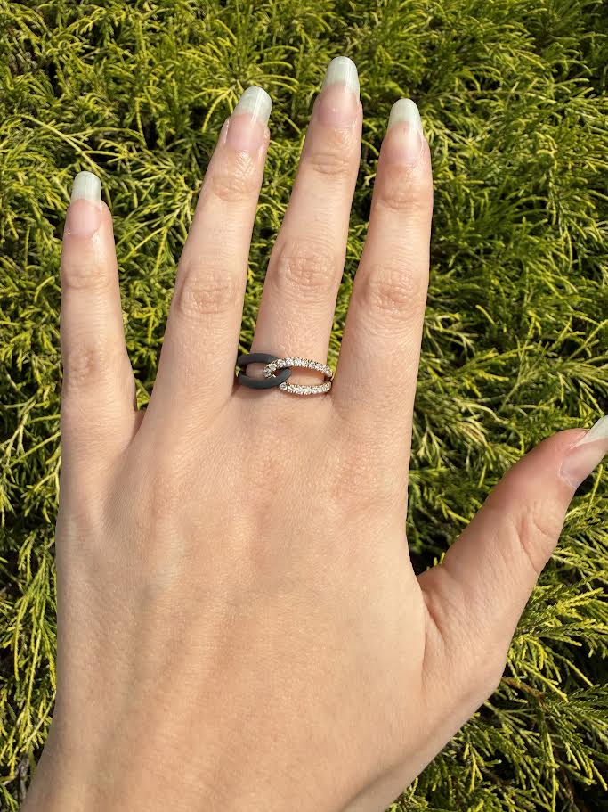 1/3 CT TW. Interlocking Lab Diamond Fashion Ring