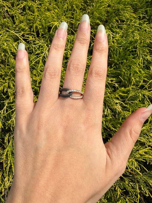 1/3 CT TW. Interlocking Lab Diamond Fashion Ring