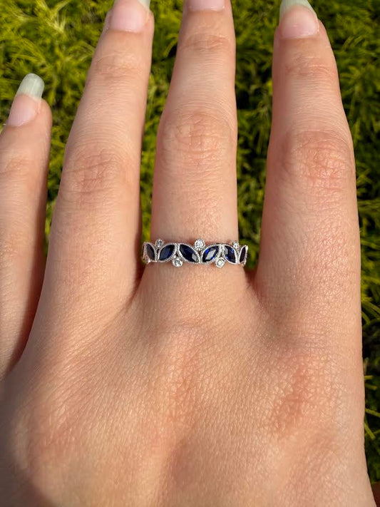 Sapphire and Diamond Fashion Ring