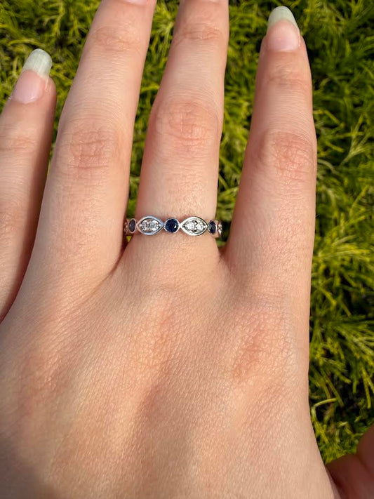 Sapphire and Diamond Fashion Ring