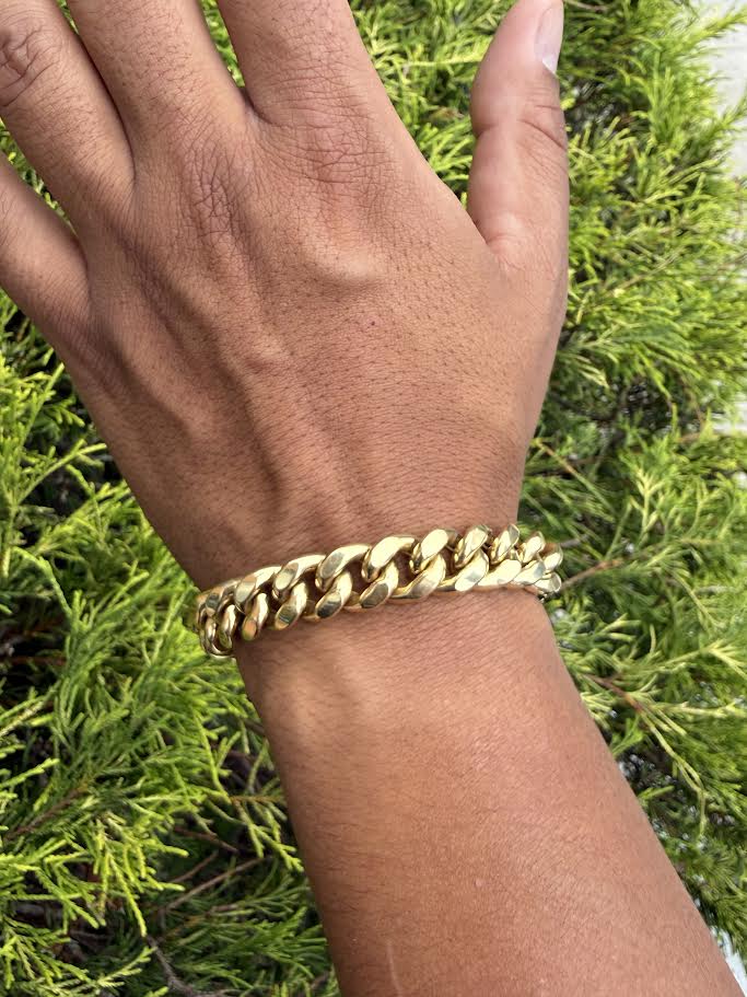 Semi-Solid Cuban Link Bracelet