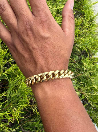 Semi-Solid Cuban Link Bracelet