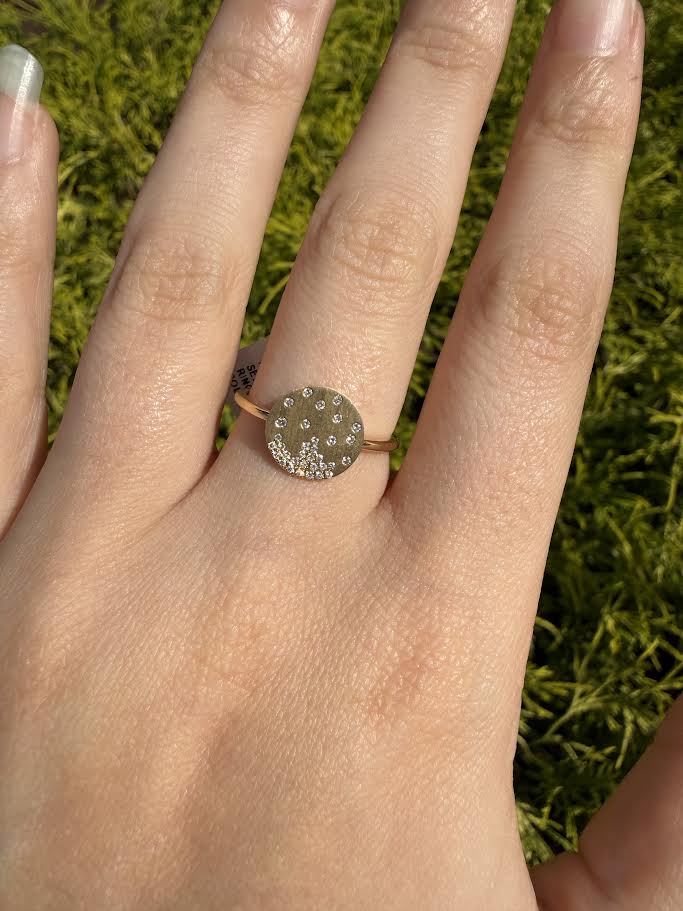 0.10 CT TW. Diamond Disc Fashion Ring