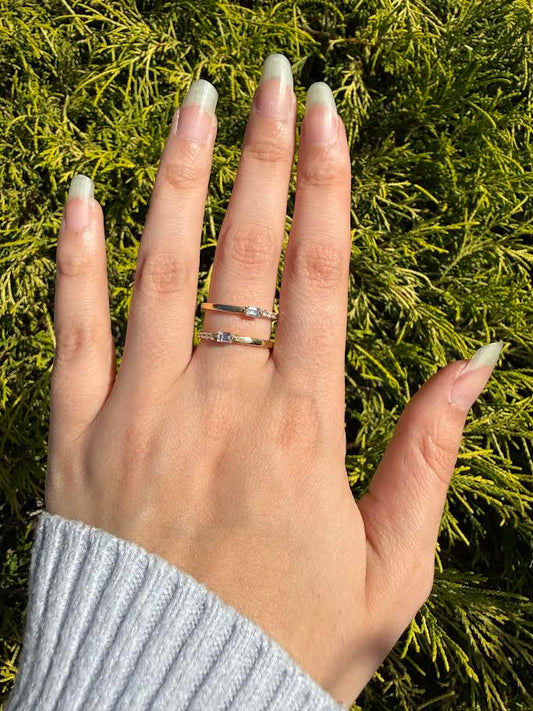 18K Open Modern Diamond Fashion Ring