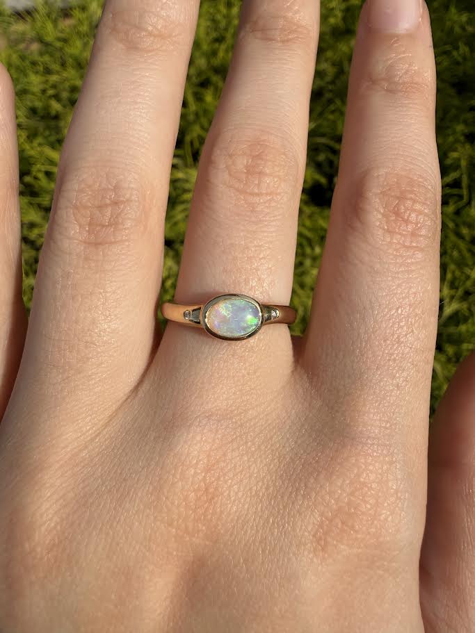 Opal Halo Ring