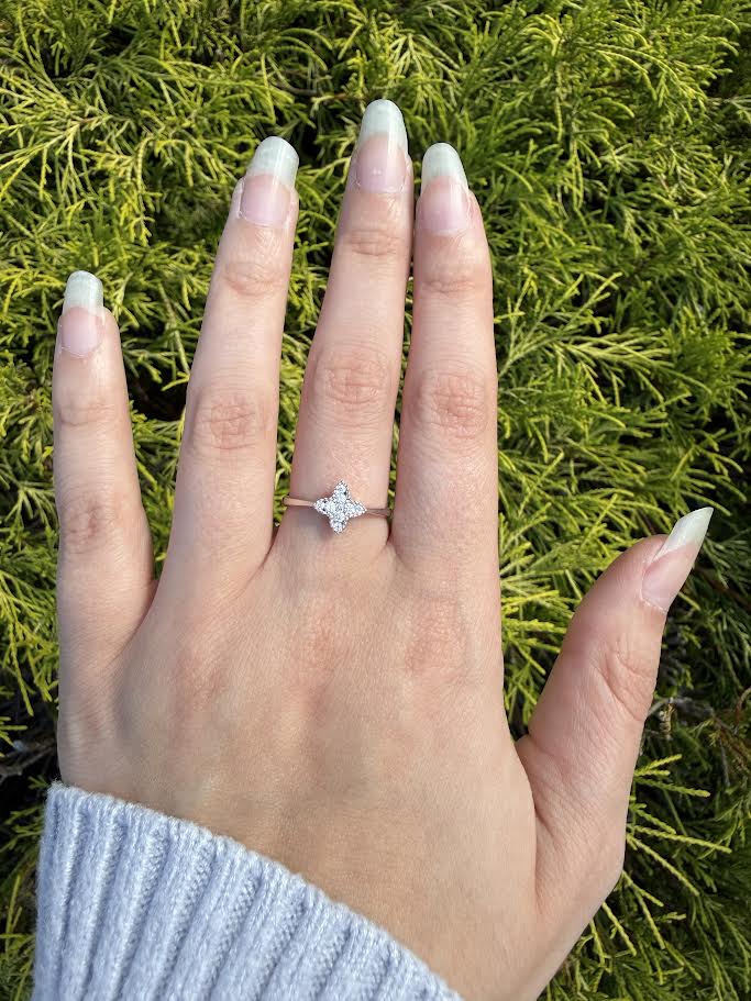 Diamond Trillium Ring